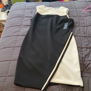 Black and White Asymmetrical Dress
